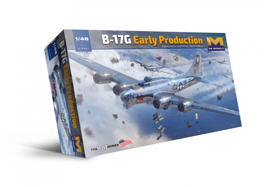 B-17G Flying Fortress Early Production 1/48 Scale Model Kit By HK Models - Click Image to Close