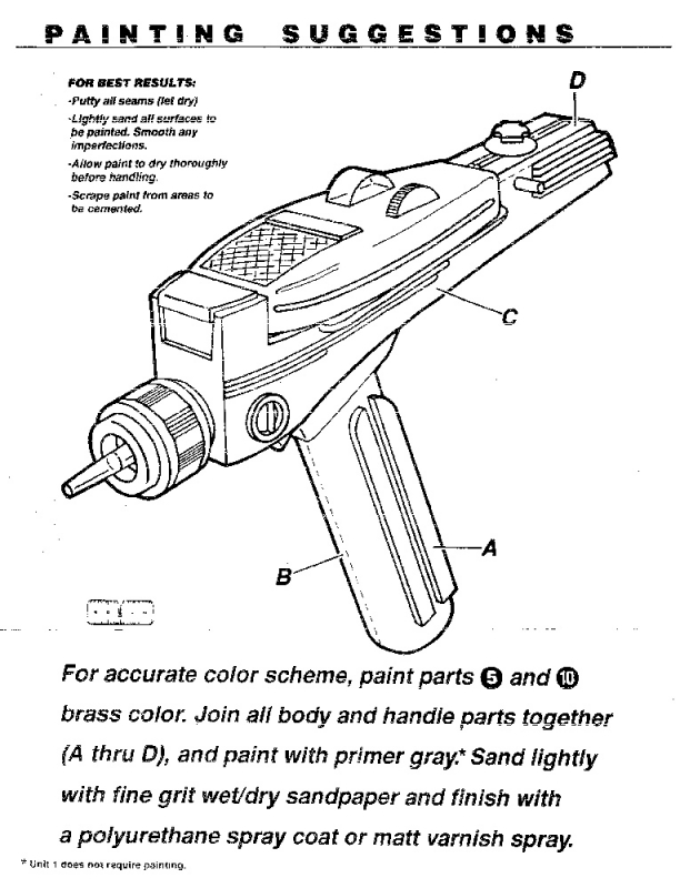 23rd Century Pistol Prop Replica Model Kit Classic Phaser - Click Image to Close