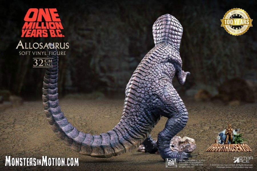 One Million Years B.C. Allosaurus 12" Diorama Statue Ray Harryhausen - Click Image to Close