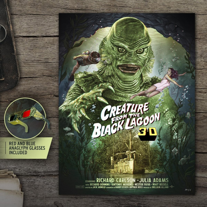 Creature from the Black Lagoon (3D Variant) Movie Poster Limited To 150 Pieces - Click Image to Close