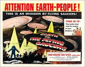 Earth VS. The Flying Saucers 1956 Style "A" Half Sheet Poster