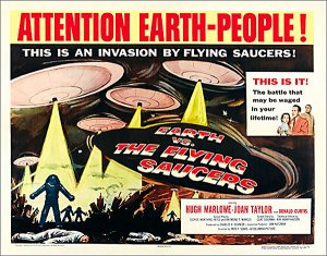 Earth VS. The Flying Saucers 1956 Style "A" Half Sheet Poster