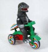 Godzilla Vs. Mechagodzilla 1974 Imposter Godzilla Designer Tricycle Toy by M1 Japan