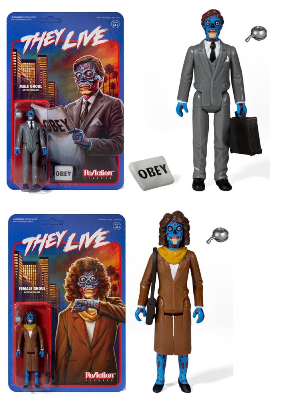 They Live Series 1 Set of 2 3.75" ReAction Action Figures - Click Image to Close