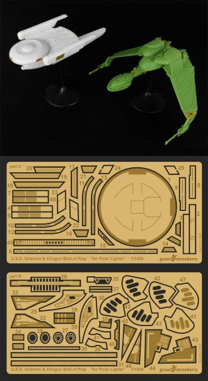 Star Trek U.S.S. Grissom & Klingon Bird of Prey Photoetch Detail Set by Green Strawberry