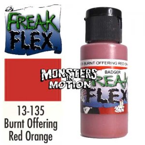Freak Flex Burnt Offering Red Orange Paint 1 Ounce Flip Top Bottle