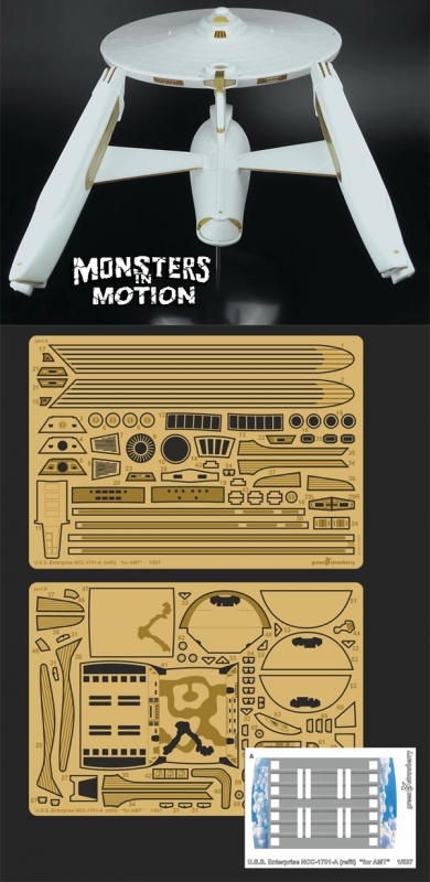 Star Trek TOS Enterprise 1701-A Refit 1/537 Scale Photoetch Detail Set for AMT by Green Strawberry - Click Image to Close