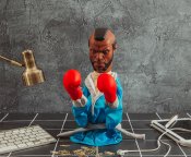 Rocky Clubber Lang 13-Inch Boxing Puppet Toy Rocky Reachers