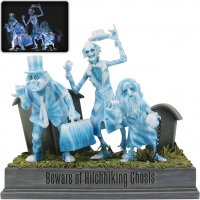 Disney Haunted Mansion Hitchhiking Ghosts Statue W Lights