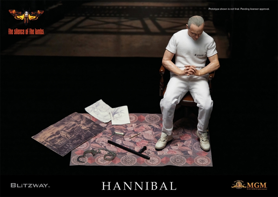 Silence of the Lambs Hannibal Lecter 1/6 Figure Prison Uniform Version by Blitzway - Click Image to Close