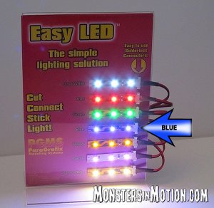 Easy LED Lights 12 Inches (30cm) 18 Lights in BLUE