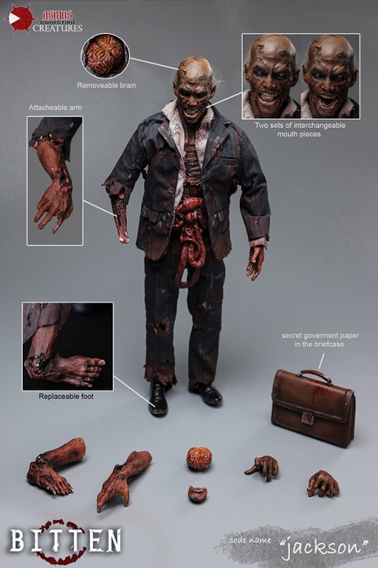 Bitten Jackson Zombie 1/6 Scale Figure by Asmus - Click Image to Close