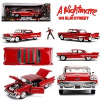 Nightmare on Elm Street 1958 Cadillac 1/24 Scale Series 62 Diecast Replica with Freddy Krueger Figure