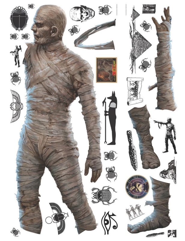 Mummy Universal Monsters Giant Peel and Stick Wall Decals - Click Image to Close
