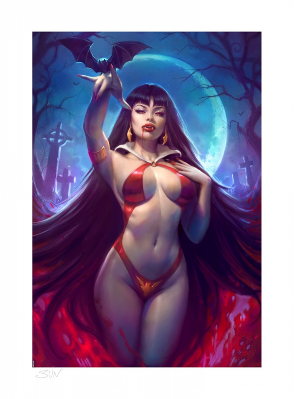 Vampirella Fine Art Print by Sun Khamunaki LIMITED EDITION - Click Image to Close