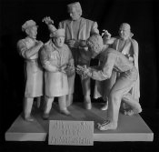 A.C. Meet Frank Aurora Monster Scenes Scale Production Photo 5 Figure Model Kit