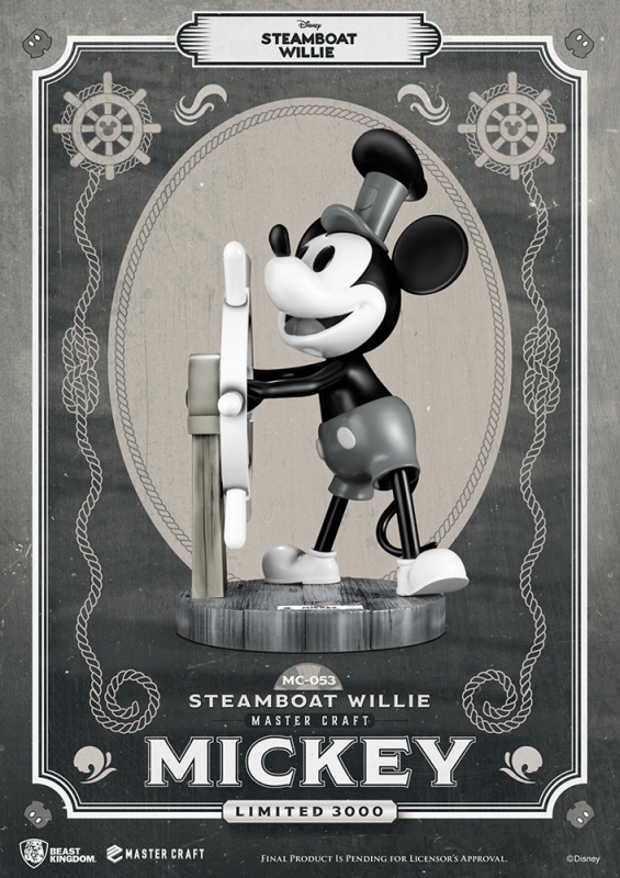 Steamboat Willie Mickey Mouse 1/4 Scale Master Craft Statue - Click Image to Close