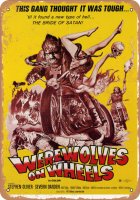 Werewolves On Wheels 1971 Movie Poster 10" X 14" Metal Sign