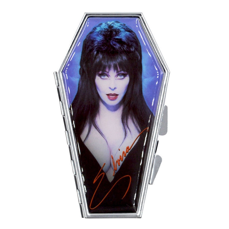 Elvira Portrait Blue Coffin Compact - Click Image to Close