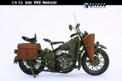 WWII U.S. Army Military Harley Davidson Scout Motorcycle 1/6 Scale Replica