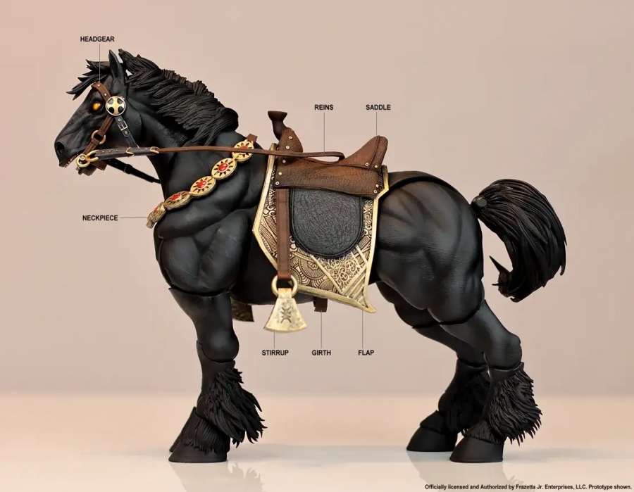 Frank Frazetta's Death Dealer With Steed 1/12 Scale Figure - Click Image to Close