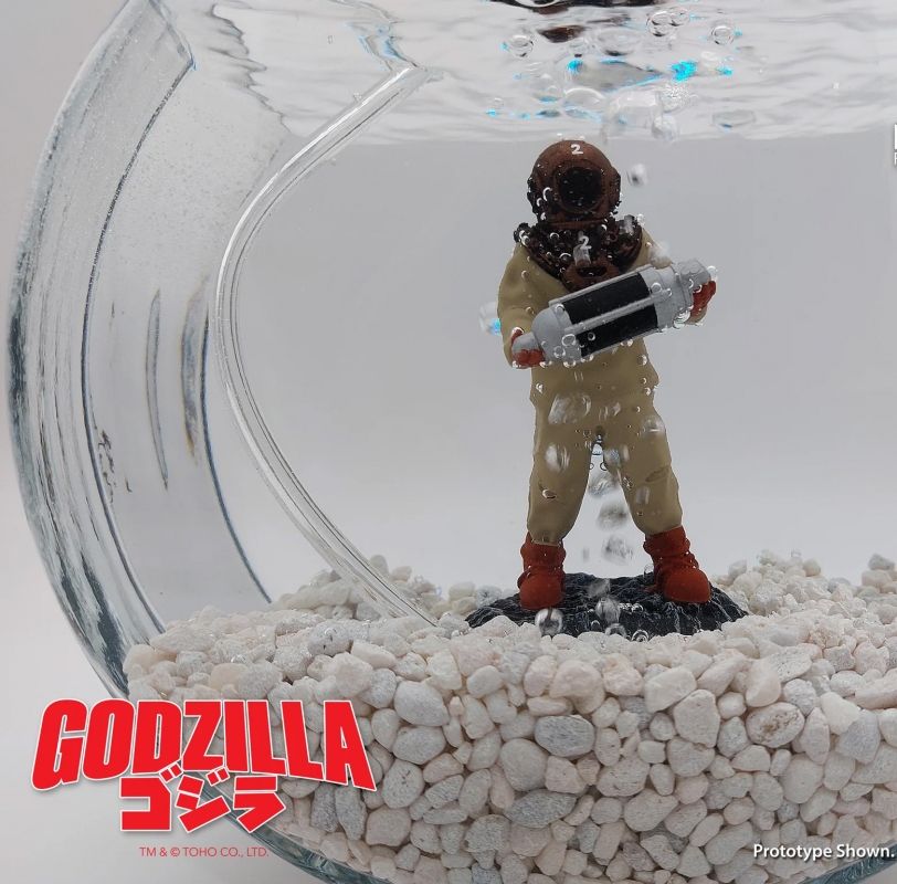 Godzilla 1954 Dr. Serizawa with Oxygen Destroyer Aquarium Bubbler - Click Image to Close