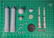Sea Dragon and Saturn C-8 1/700 Scale Model Kit Super-Booster Collection #2