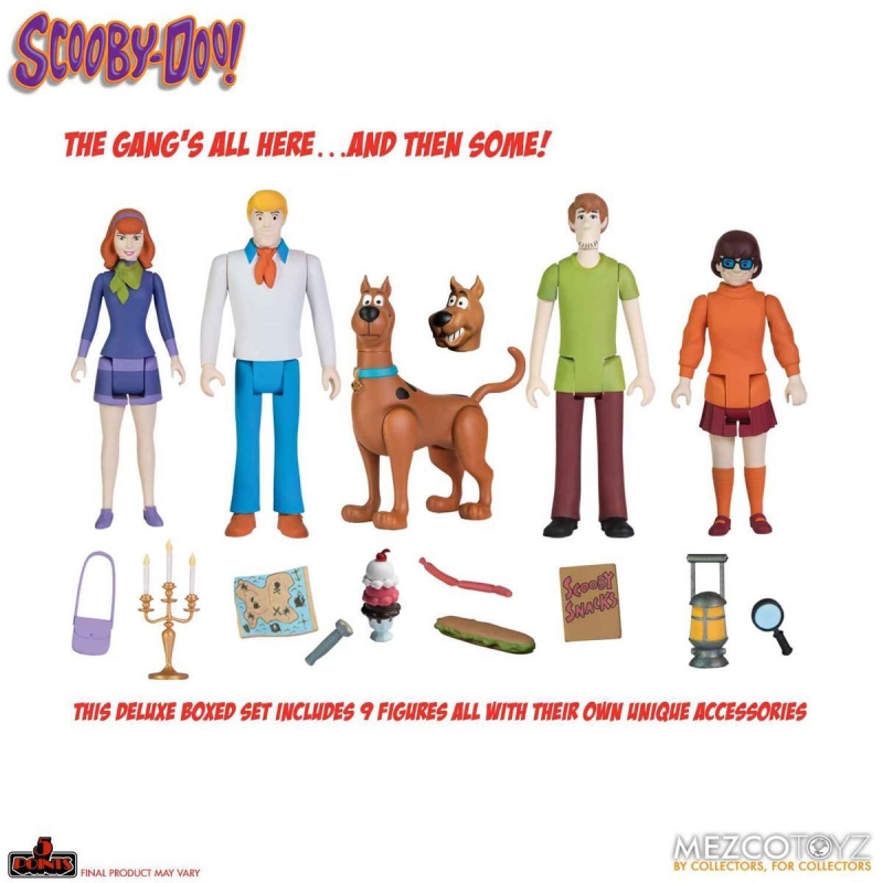 Scooby-Doo Friends and Foes Deluxe 5 Points Boxed Set from Mezco - Click Image to Close