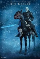 White Walker Zombie Draugr 1/12 Scale Figure With Horse LIMITED EDITION