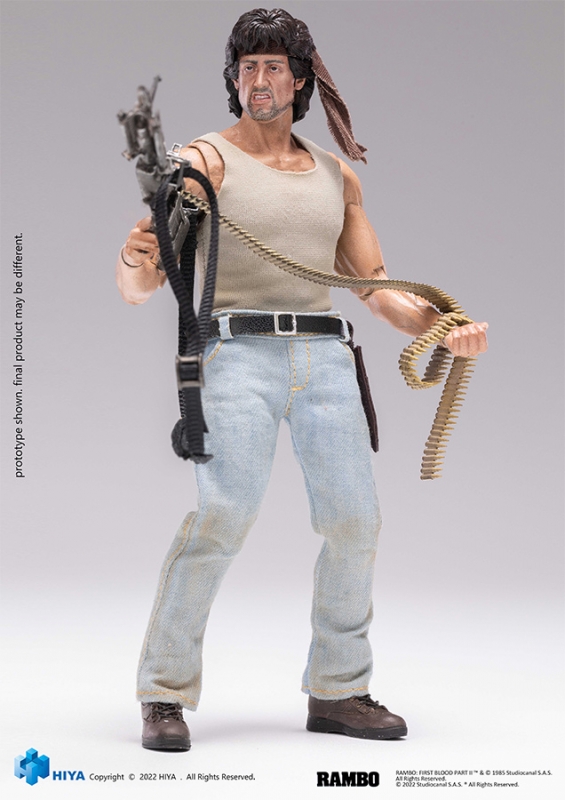 Rambo: First Blood Exquisite Super Series John Rambo 1/12 Scale Action Figure - Click Image to Close