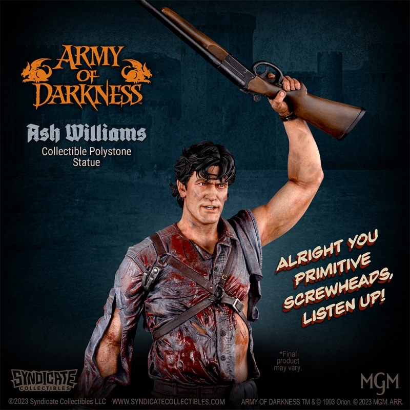 Army of Darkness Ash Williams 1/4 Scale Collectible Polystone Statue APEX EDITION (27.5 Inches Tall) - Click Image to Close
