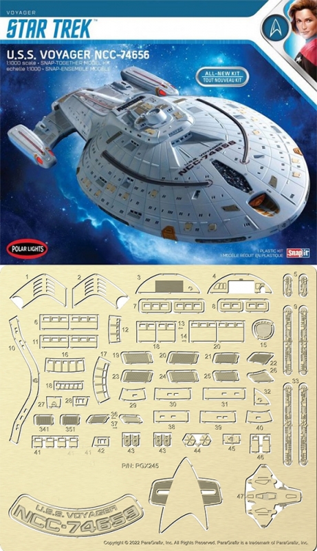 Star Trek U.S.S. Voyager 1/1000 Scale Photoetch Upgrade Kit - Click Image to Close