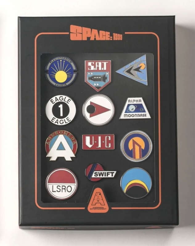Space: 1999 Moonbase Alpha 12 Piece Collectors Badge Set - Click Image to Close