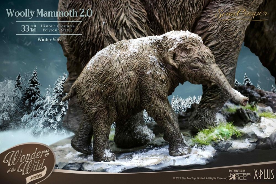 Wonders of the Wild Woolly Mammoth 2.0 with Baby Mammoth (Winter Ver.) by Star Ace - Click Image to Close