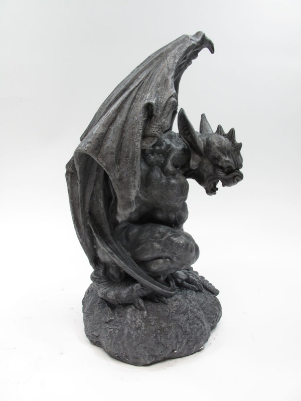 Gargoyle 12" Cold Cast Resin Statue - Click Image to Close