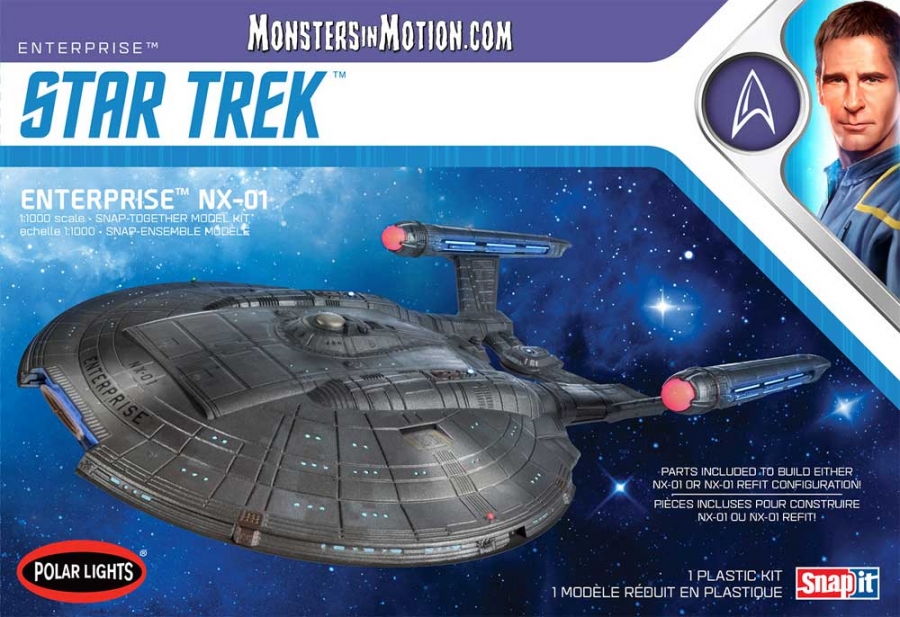 Star Trek Enterprise NX-01 1/1000 Scale Model Kit by Polar Lights Re-Issue - Click Image to Close