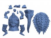 Gamera 1999 Vinyl 1:400 Model Kit By Kaiyodo