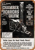 Chamber of Horrors Guillotine 1966 10" x 14" Metal Sign