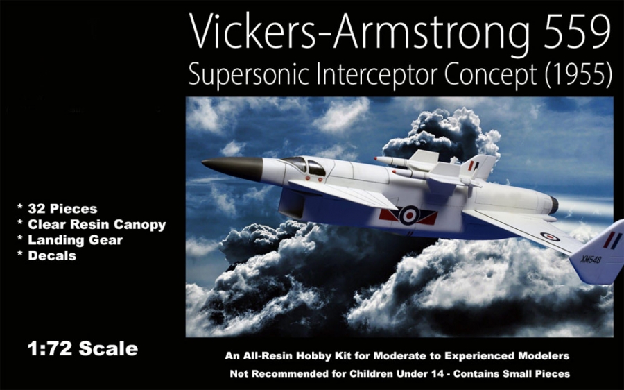 Vickers-Armstrong 559 (1955) British Jet Interceptor Model Kit - Click Image to Close
