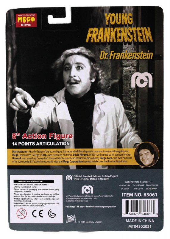 Young Frankenstein Dr. Frankenstein 8 Inch Mego Figure Gene Wilder - Click Image to Close