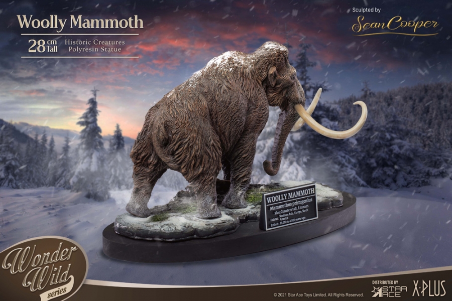 Woolly Mammoth Wonder Wild Series Polyresin Statue by X-Plus - Click Image to Close