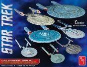Star Trek Enterprise 1/2500 Scale Box Set Collection 7 Ships Snap Model Kit AMT