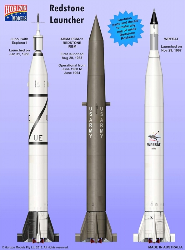 Redstone Launcher 1/72 Scale Model Kit by Horizon Models - Click Image to Close