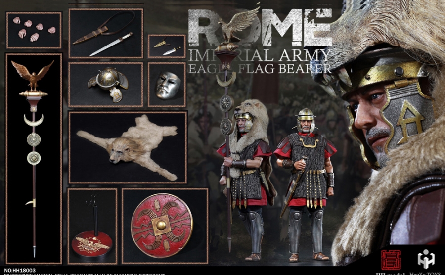 Roman Imperial Army Eagle Flag Bearer 1/6 Scale Figure Aquilifer - Click Image to Close