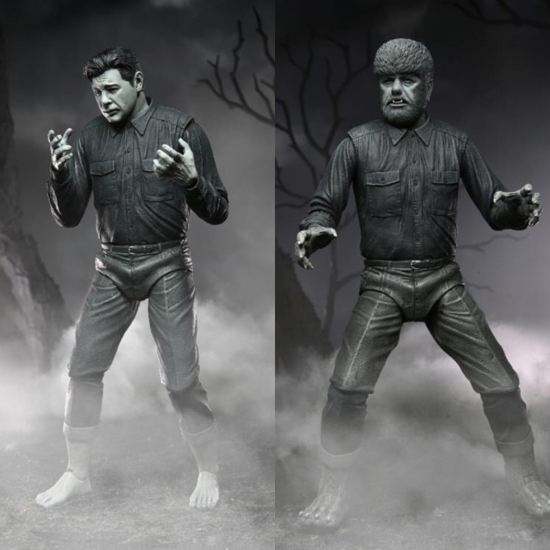 Wolfman 7 inch Scale Action Figure (B & W Version) Universal Monsters - Click Image to Close
