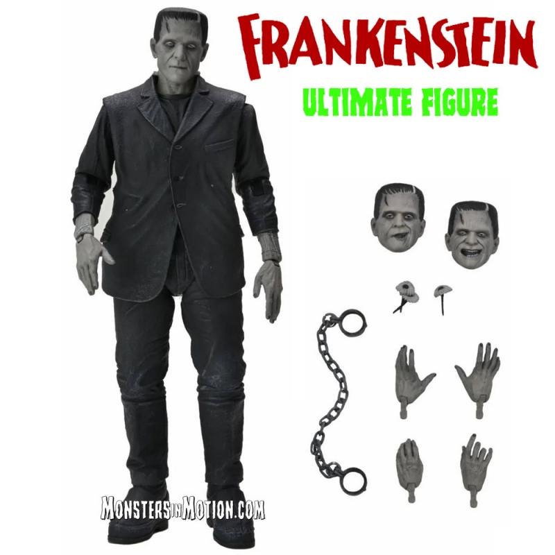 Frankenstein Boris Karloff Ultimate 7 Inch Scale Universal Monsters Action Figure (B&W Version) by Neca - Click Image to Close