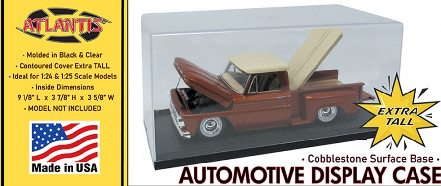 Automotive Display Case Cobblestone Base Extra Tall - Click Image to Close