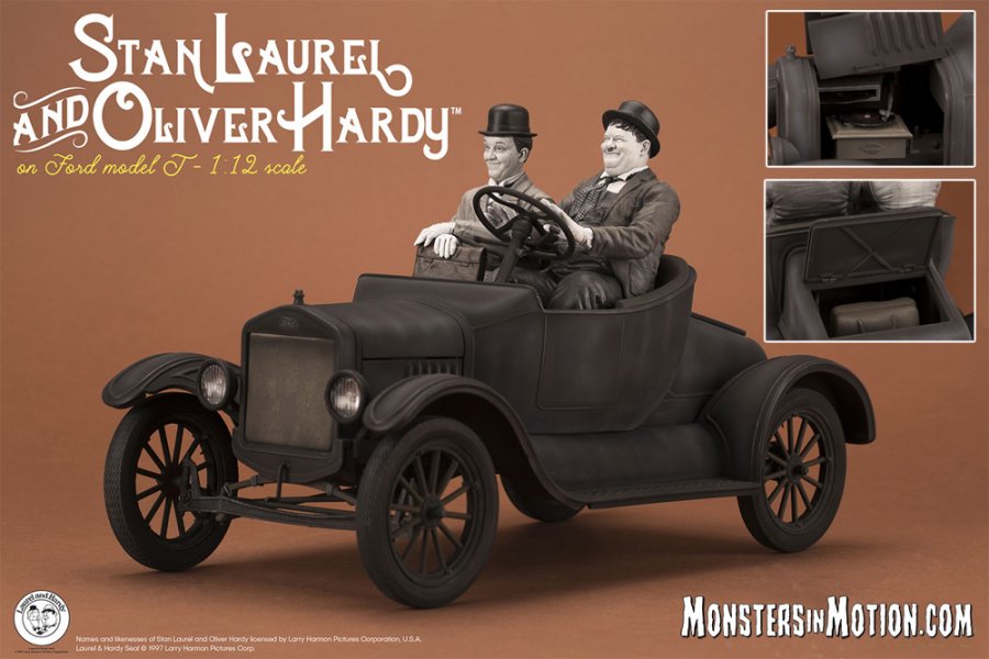 Laurel & Hardy on Ford Model T Limited Edition Statue - Click Image to Close