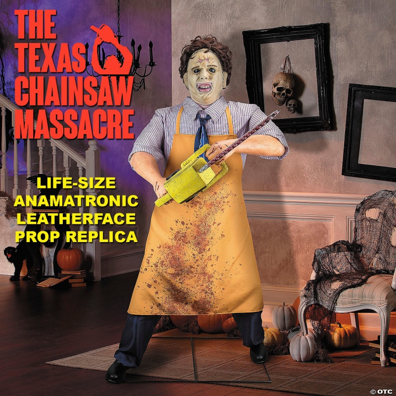 Texas Chainsaw Massacre 1974 Leatherface Life-Size Anamatronic Prop-Replica (6.6 Feet Tall) - Click Image to Close