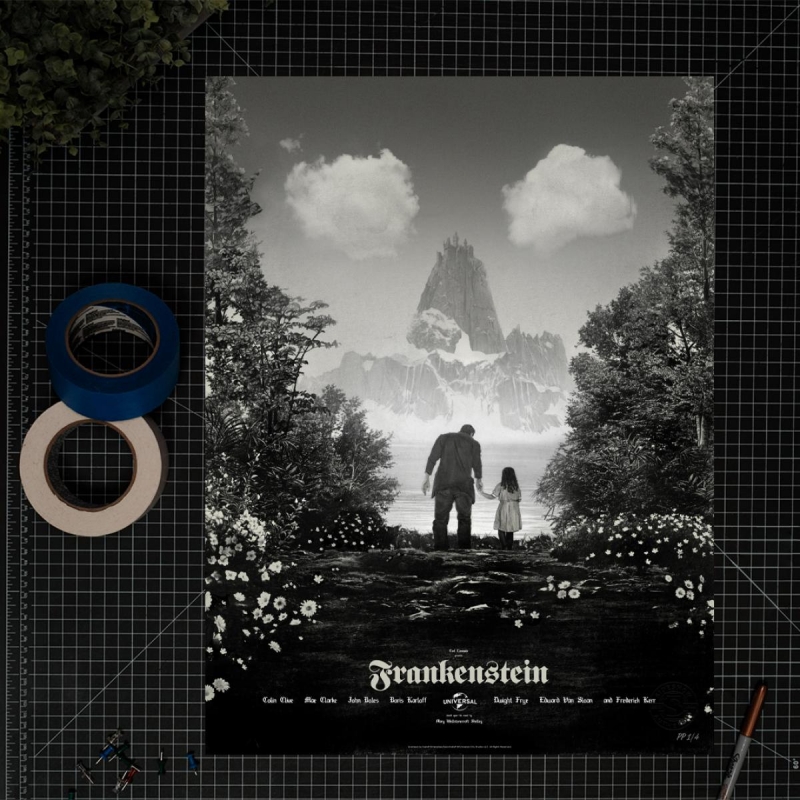 Frankenstein Movie Poster Limited To 250 Pieces Boris Karloff Universal Monsters - Click Image to Close